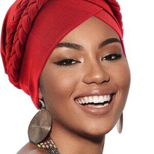 African Women Turban Caps Pre-Tied Twisted Turbans Head Scarf for Women Hair Wra